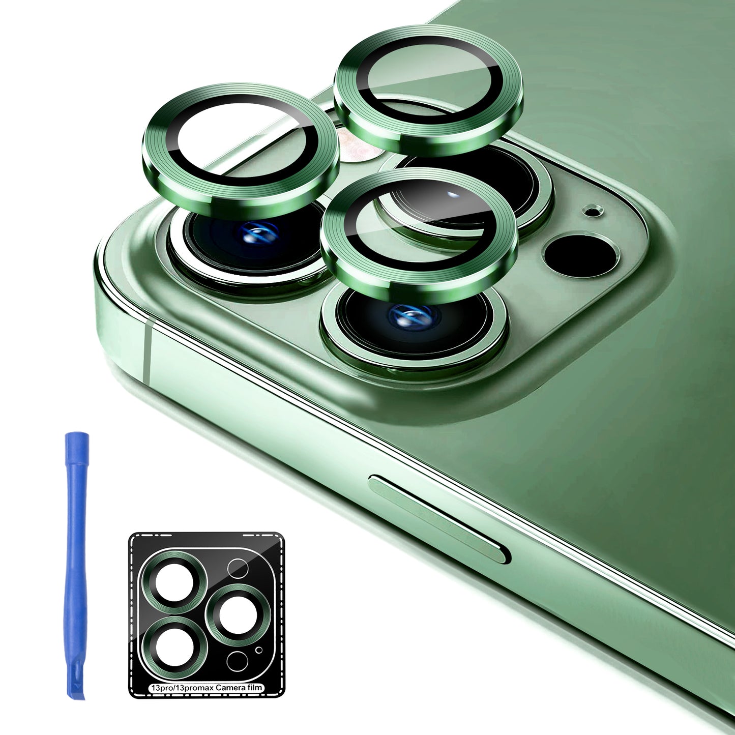 Jeluse Designed for iPhone 13 Pro - iPhone 13 Pro Max Camera Lens Protector-Multiple Colors