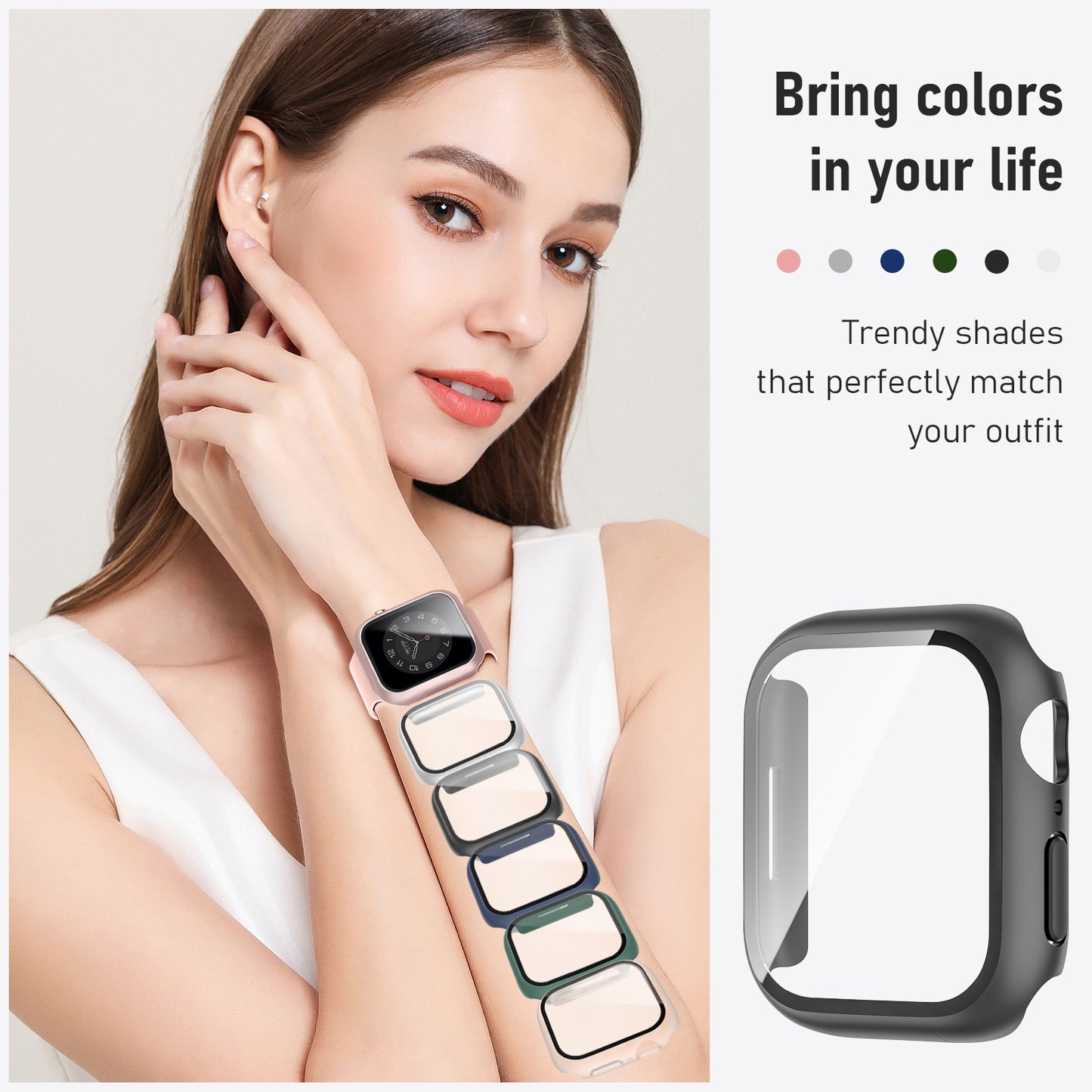 Jeluse Case For Apple watch 40/41/42/45mm- Multiple colour